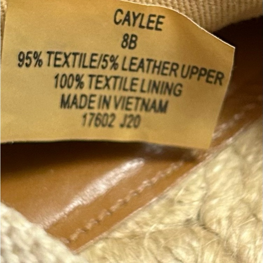 Lauren Ralph Lauren Caylee Canvas and Jute Flat Shoes Size 8B. - Picture 5 of 12